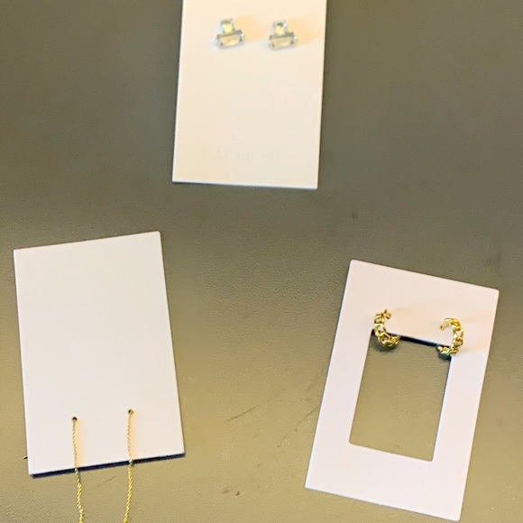 NWT Oak + Fort three pairs of minimal earrings - Picture 1 of 3